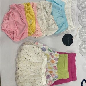 Toddler Bloomers, Shorts, and Skirt Set of 12 Pieces in size 18 Months
